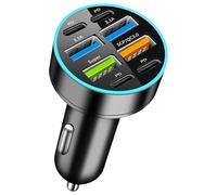 YIGZYCN Car Charger Head USB C and USB A Super Multiport Fast Charging Adapter for Smartphones, Tablets and Laptops