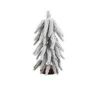 YIGZYCN Cedar Christmas Tree Decoration with Snow-Dusted Branches and Wood-Look Base for Tabletop and Mantel Holiday Display Styling Holiday Centerpiece