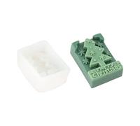 YIGZYCN Christmas Embossed Silicone Mold Easy Demolding for Epoxy Resin Soap Making Silicone Christmas Mold Temperature Molds