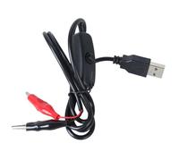 YIGZYCN Clip To USB Male Test Cord 100cm Length Jumper Wire Power Adapter Cable For 5V LED Light Fan Router Toy