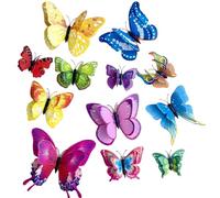 YIGZYCN Colorful Butterfly Cake Topper Cake Decorating Birthday Decoration Cake Insert Pack of 24