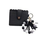 YIGZYCN Contemporary Tassels Card Wallet For Women Silicone PU Leather Multiple Slots Secure Snaps Closure Coin Purse Delicate Tassels Wallet For Daily Use