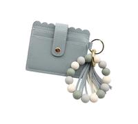 YIGZYCN Contemporary Tassels Card Wallet For Women Silicone PU Leather Multiple Slots Secure Snaps Closure Coin Purse Delicate Tassels Wallet For Daily Use