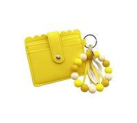 YIGZYCN Contemporary Tassels Card Wallet For Women Silicone PU Leather Multiple Slots Secure Snaps Closure Coin Purse Delicate Tassels Wallet For Daily Use