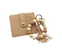 YIGZYCN Contemporary Tassels Card Wallet For Women Silicone PU Leather Multiple Slots Secure Snaps Closure Coin Purse Delicate Tassels Wallet For Daily Use