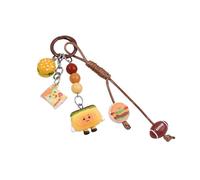 YIGZYCN Creative Hamburger Cookie Keychain Rosin Charm Decorative Kids Adults Fashion Accessory Whimsical Hamburger Bag Charm Molded Cookie Design Rosin Deck Pack for Purse Party