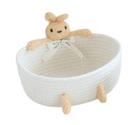 YIGZYCN Decorative Handwoven Organizers Box Practical Handmade Bear & Rabbits Designs Storage Case For Keeping Home Neat