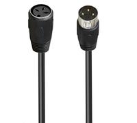 YIGZYCN Din 3Pin Male to Female Power Supply Cable Power Cord Digital Equipment Connection Wire Black 50cm to 500cm Adapter Cable