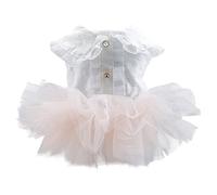 YIGZYCN Dog Pleated Collar Clothes For Dogs Dress Sweet Dog Girly Dress Spring Puppies Small Dog Lace Dog Skirt