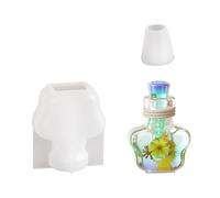 YIGZYCN Drift Bottle Silicone Mold DIY Crystal Epoxy Heart Star Wishing Bottle Mold Night Decor Plaster Concrete