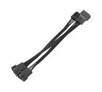YIGZYCN Durability 4Pin Computer Fan Power Extension Cord Splitter Supports 3pcs 3pin/4pin For MultiDevice Thermal Management PC Case Extension Cable