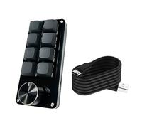 YIGZYCN Efficient 3Key/4Key/6Key/8Key Programmable Keypad With Unique Knob Mechanical Gaming Accessory For Streamlined Operate Programmable Macro Keyboard