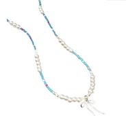 [YIGZYCN] Elegant Bowknot Pendant Neck Chain Bead Necklace Fashionable Personalized