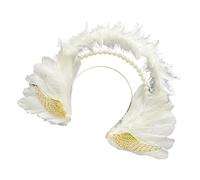 [YIGZYCN] Elegant Feather Costume Headwear Eye Catch Gothic Style Hair Accessories Feather Headband Feather for Women and Girls