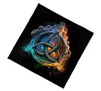 YIGZYCN Elegant Velvets Tablecloth Portables Divination Mats with Mystical Artwork for Spiritual Meditations and Home Decoration Fade Resistant Tarots Mat