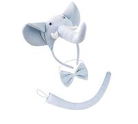 YIGZYCN Elephant Costume Set Elephant Ears Tail Bowtie Tutu Animal Fancy Costume Kit
