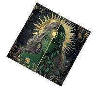 YIGZYCN Embroidered Divination Mat Fleece Tarot Cloth 50x50 / 60x60 / 75x75cm Foldable Mystical Design Group Spiritual Divination Cloth
