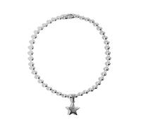 [YIGZYCN] European American Jewelry In Fashion Pentagram Pendant Hip Hop Novel Accessories Simple Temperament Necklace Round Bead Chain