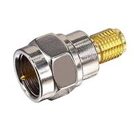 YIGZYCN F Male To SMA Female Plug F To SMA Gold Plated Brass Straight Coaxial RF Connector Adapters Socket Plug Replacement Connectors Male Female Adapters