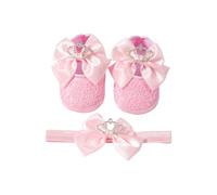 YIGZYCN First Walking Shoes with Matching Headband Breathable and Soft Soles Infant Shoes Headpiece
