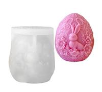 YIGZYCN Flexible Easters Rabbits Eggs Silicone Mold for Scented Candle and for Home Decors And
