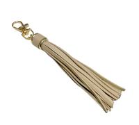 YIGZYCN Handmade Tassels Keychain Bag Charm Stylish PU Leather Tassels Keychain Pendant With Metal Rings For Secure Attachment