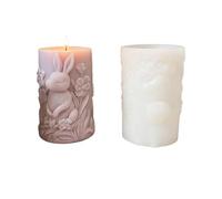 YIGZYCN Hare Embossed Cylindrical Silicone Mold Holiday Silicone for Epoxy Resin Art Soap Making Mold