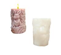 YIGZYCN Hare Embossed Cylindrical Silicone Mold Holiday Silicone for Epoxy Resin Art Soap Making Mold