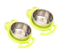 YIGZYCN Heavy-Duty Metal Bird Food Container, Oxidation Insusceptible & Easy Install for Macaws Mynahs, Hygienic Outside Easy Neat Bird Supplier Long Necks Cockatiels Couple