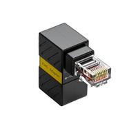 YIGZYCN High Speed RJ45 Couplers RJ45 Ethernet Adapters Right Angled Design Cat6 Compatible Networking Cable