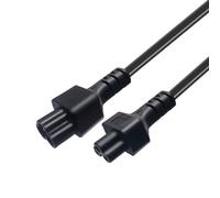 YIGZYCN IEC320 3Pin Male To IEC320 C5 Female Cloverleafs Power Cable Cord For Laptops Notebook Power Adapters