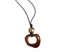 [YIGZYCN] Imitation Camel Bone Pendant Necklace Elegant Hollow Pendant Jewelry Sweater Chain