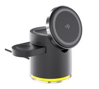 YIGZYCN Intelligent 3 In 1 15W Fast Charging Station Dock For Phone Earbud Smartwatch Desk Organizers With LED Lighting Intelligent Charging For Phone