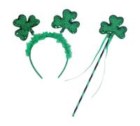 YIGZYCN Irish Leprechaun Headband Blingbling Wand Glittering Headwear And Wand Set Party Props Leprechaun Present Headband Irish Party Supplies
