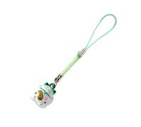 YIGZYCN Japanese Style Lucky Cat Charm Keychain, Traditional Lucky Cat Pendant Keychain with Bell, Phone Strap for Good Occasions