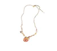 YIGZYCN Jewelry Necklace with Rose Centerpiece, Clavicle Length Accessory for Casual Looks and Evening Wear Rose Flower Necklace Floral Collarbone Chain Fashion Daily Wear Neckchain Floral Jewelry