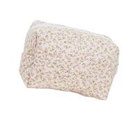 YIGZYCN Large Capacity Cotton Floral Quilted Makeup Bag Cosmetic Pouch Accessories Storage Perfect for Travel and Daily Use