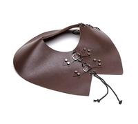 YIGZYCN Leather Shoulder Cover Sterevunk Armors Faux Leather Double Pauldron Adjustable Knights Cosplay Costume Mens Armors