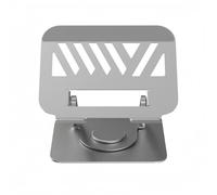 YIGZYCN Lightweight Steel Laptop Stand Foldable Design Enhances Ventilation MultiDevice Compatibility Height Adjustable Rotating Laptop Holder Base