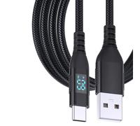 YIGZYCN Long USB C To USB C Cable Fast Charging Cord Fast Charging Cable LED Display USB Cable Easy To Carry For Smartphones