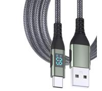 YIGZYCN Long USB C To USB C Cable Fast Charging Cord Fast Charging Cable LED Display USB Cable Easy To Carry For Smartphones