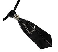 YIGZYCN Men Women Boys Vintage Adjustable Necktie Gothic Steampunk For Metal Chain Tie Pre-Tied Luxury Decorative Jewelry Bowtie For Wedding Banquet Party Black Neck Tie Dress