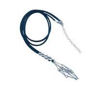 YIGZYCN Mesh Pendant Necklace Adjustable Leather Rope Empty Crystal Stone Holder Necklace Metal Crystal Cage Necklace Holder