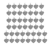 YIGZYCN Metal Heart Charm for Necklace and Jewelry Finding for Personalised Accessories and Keychain Decorations Antique Alloy Heart Jewelry Component