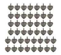 YIGZYCN Metal Heart Charm for Necklace and Jewelry Finding for Personalised Accessories and Keychain Decorations Antique Alloy Heart Jewelry Component