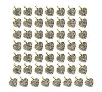 YIGZYCN Metal Heart Charm for Necklace and Jewelry Finding for Personalised Accessories and Keychain Decorations Antique Alloy Heart Jewelry Component