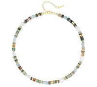 YIGZYCN Multicolor Beaded Necklace Adjustable Length Necklace Colorful Stone Fashion Jewelry for Stylish Outfits Colorful Beads