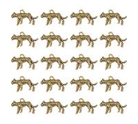 YIGZYCN Pack Of 20 Alloy Leopard Pendants For Creative Handmade Jewelry Projects And Accessories Animal Charm Necklaces Supplies