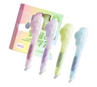 YIGZYCN Pack of 4 Cloud Shaped Correction Tapes Quiet Ergonomic Design for Students School Use Work Area Correction Tool