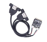 YIGZYCN PCIe to USB Cable Wifi KEY A+E to 2xUSB2.0 Adapter Portable High Speed Data Transfer Connector for Laptop